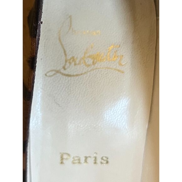 Christian Louboutin Leopard Red Bottom Stiletto Heels Shoes  Women's Size US 8.5 - Picture 6 of 11